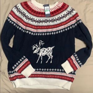 NWT Fair Isle Reindeer Christmas Sweater